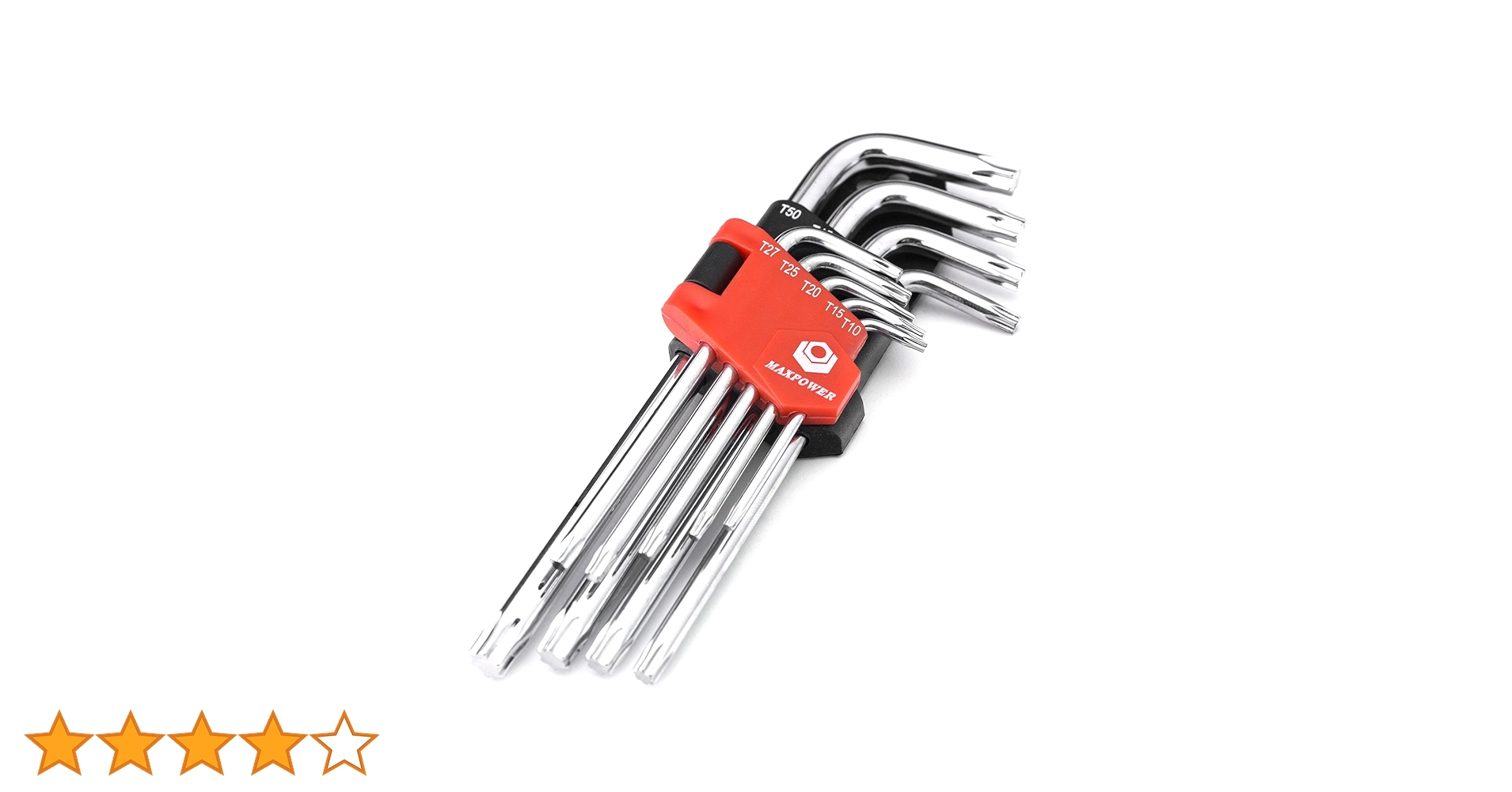 MAXPOWER 9-Piece Torx Key Set - Pro Grade Long Arm 6 Point